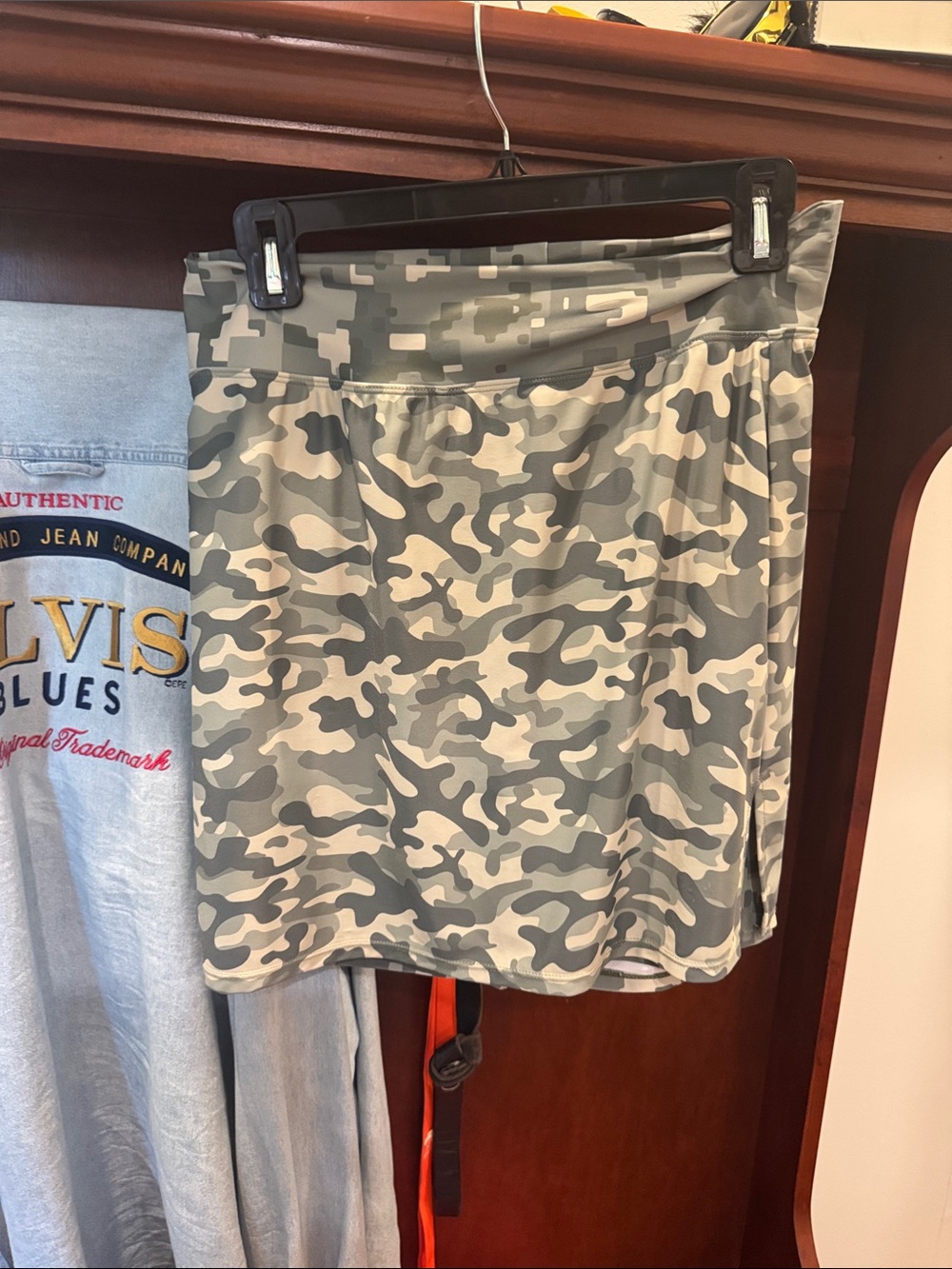 Women's Gray Camo Mini Skirt - Active Skort Style